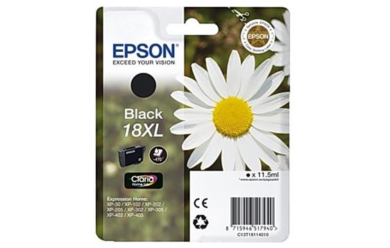 E115409 Epson C13T18114010 Blekk EPSON T1811 C13T18114010 XL sort 